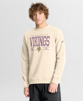 Men's Minnesota Vikings Club Crewneck Brushed-back Fleece Sweatshirt