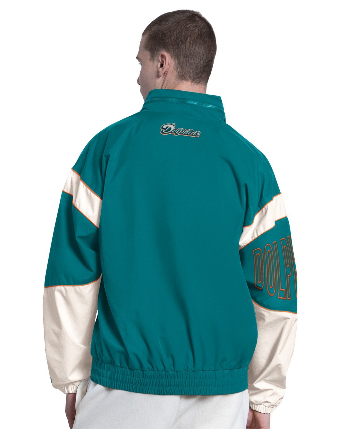 Starter Men's Miami Dolphins The Gust Full-Zip Water-Resistant Hoodie
