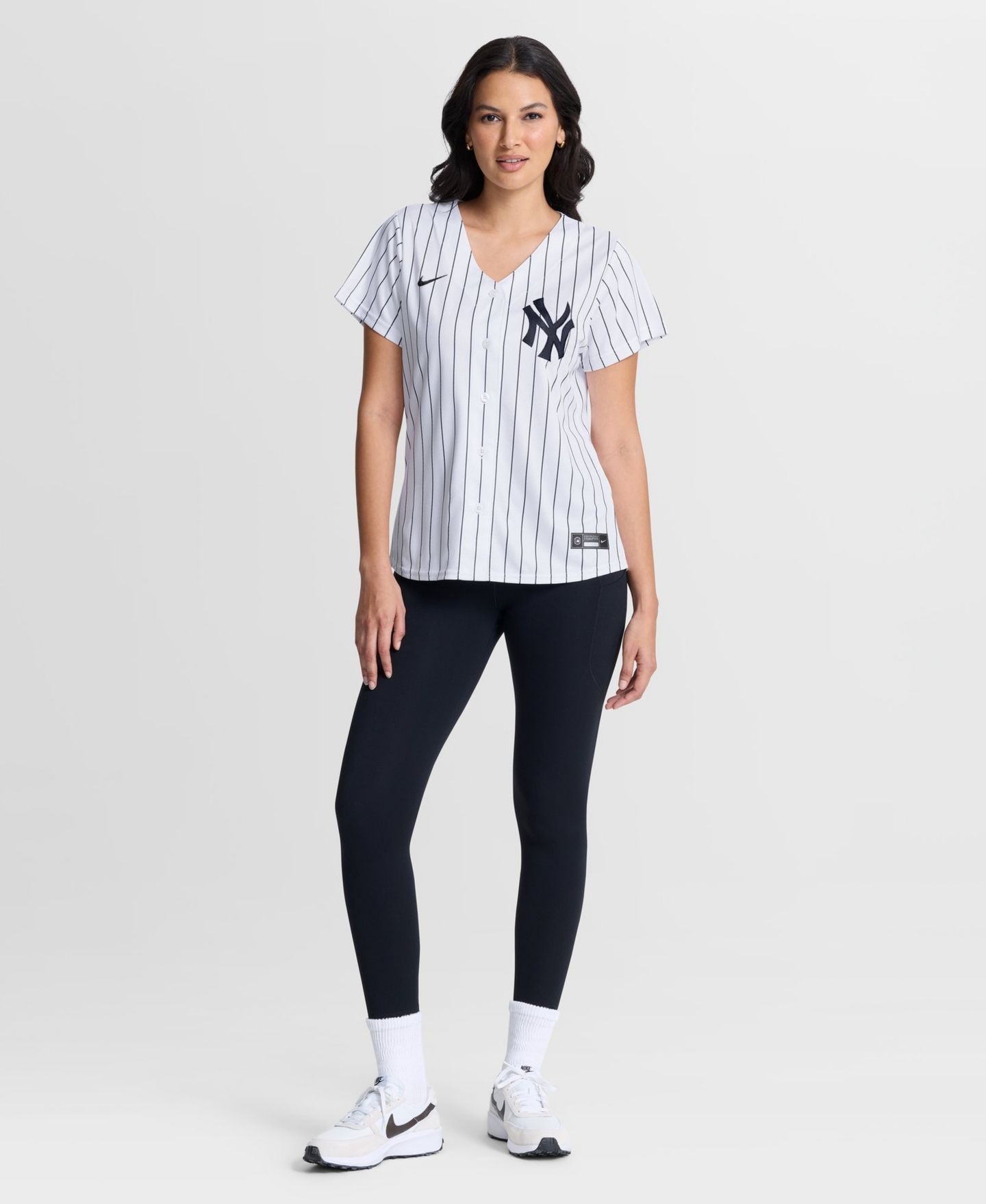 Женский топ Nike New York Yankees Derek Jeter Home Retired Replica Jersey — фото 6