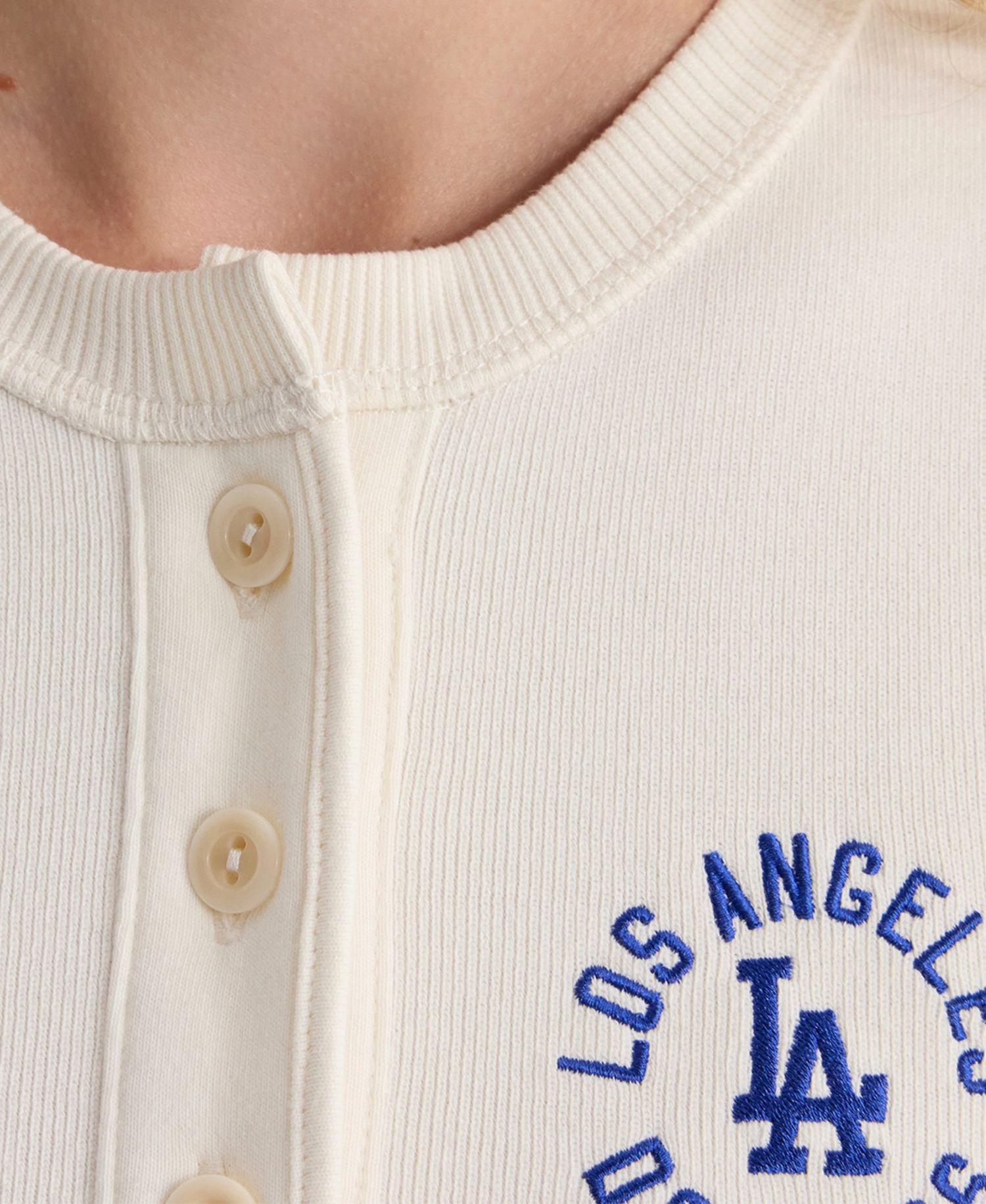 Women's Los Angeles Dodgers Iconic Ribbed-Knit Cropped Tank Top