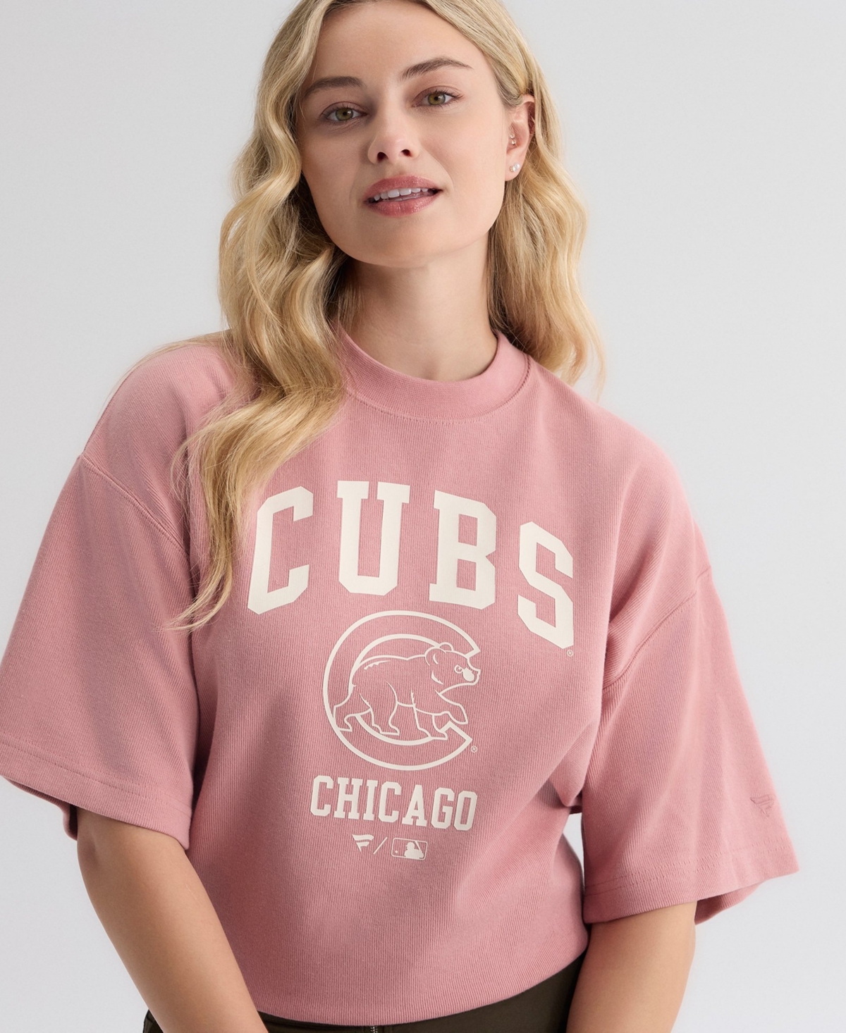 Fanatics Women's Chicago Cubs Boxy Double-Face Rib T-Shirt