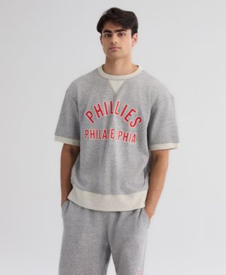 Men's Philadelphia Phillies Iconic Collection Relaxed-Fit Short-Sleeve Sweatshirt