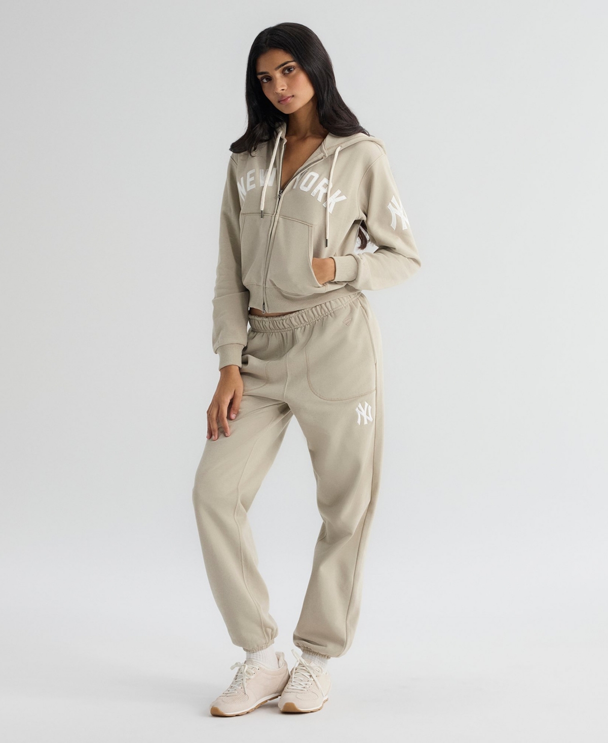 Fanatics Women's New York Yankees Iconic Terry High-Rise Tapered-Leg Track Pants