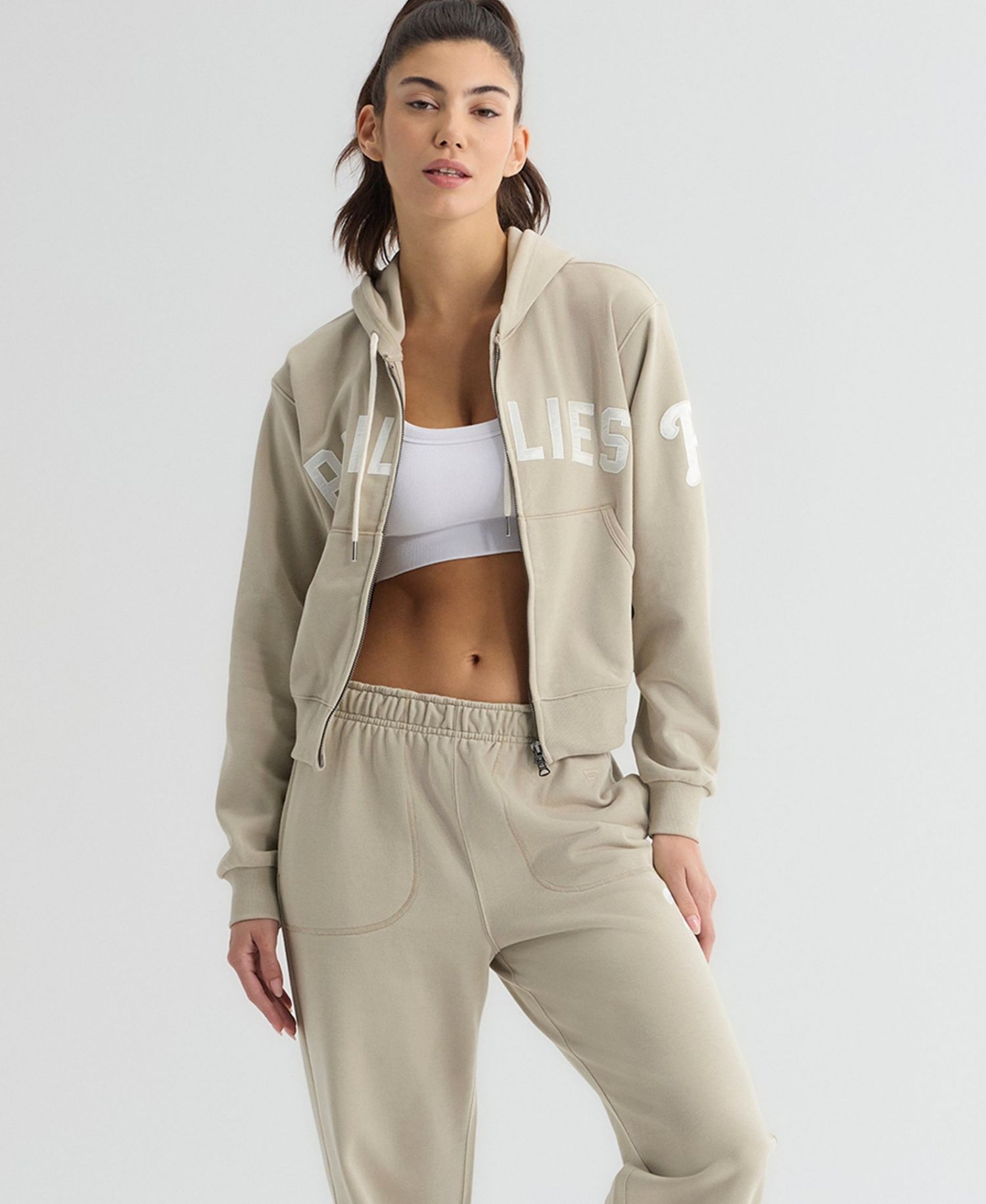 Women's Philadelphia Phillies Iconic High-Rise Tapered Track Pants