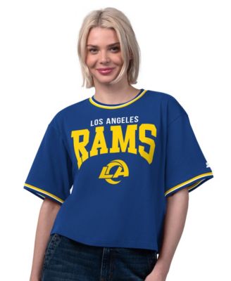Women's Los Angeles Rams Ace Oversized Graphic Cropped T-Shirt