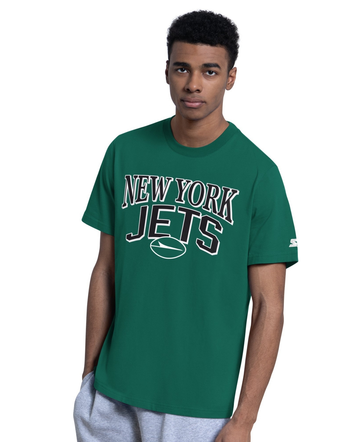 Starter Men's Green/Heather Gray New York Jets Logo T-Shirt, 2-Piece Set