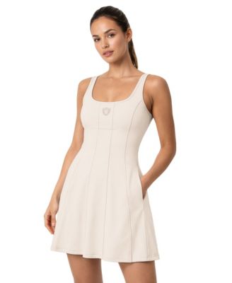 Women's Las Vegas Raiders Mini Scoop Neck Fit & Flare Dress