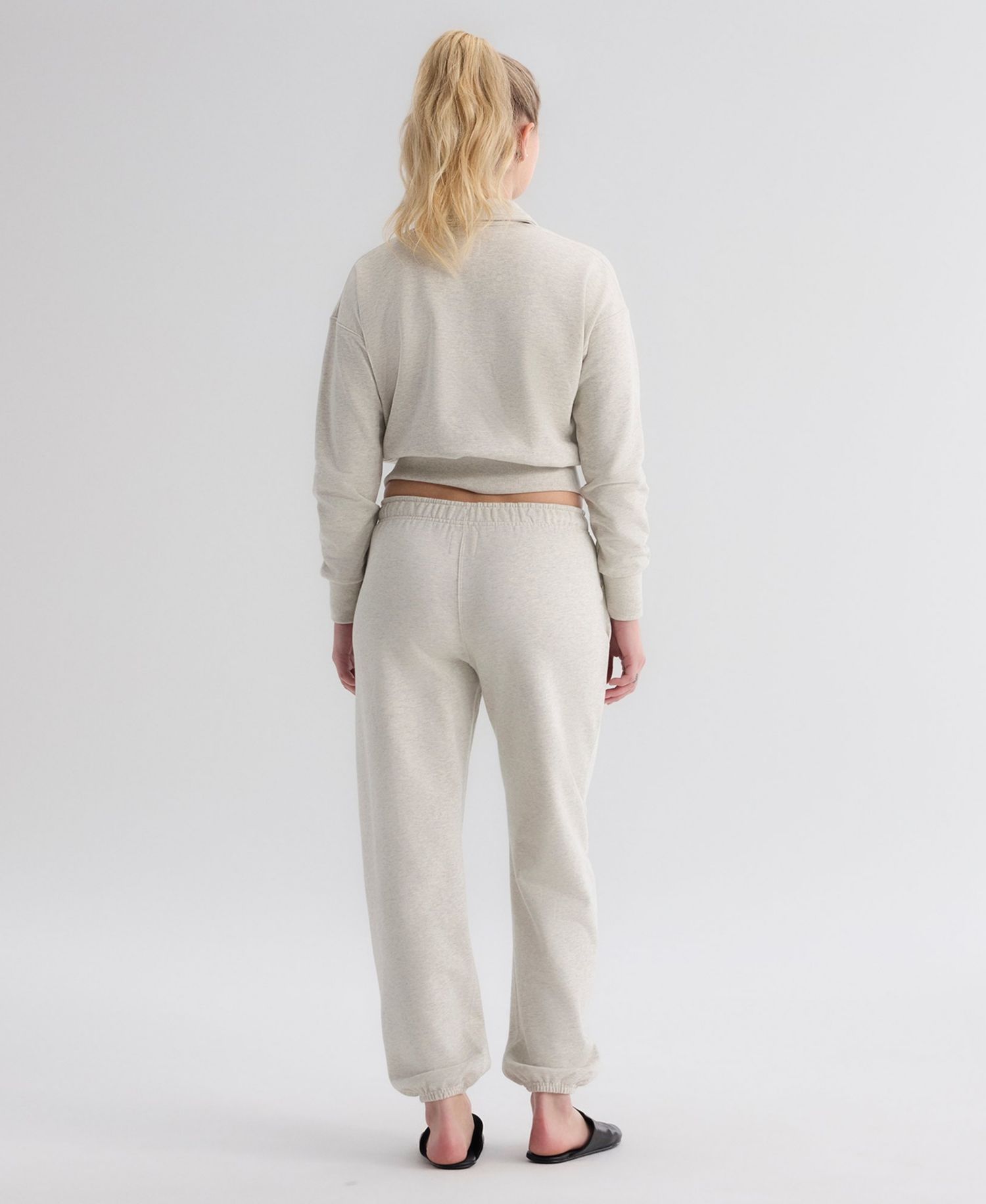 Women's New York Mets Cropped Polo Collar Quarter-Zip Sweatshirt