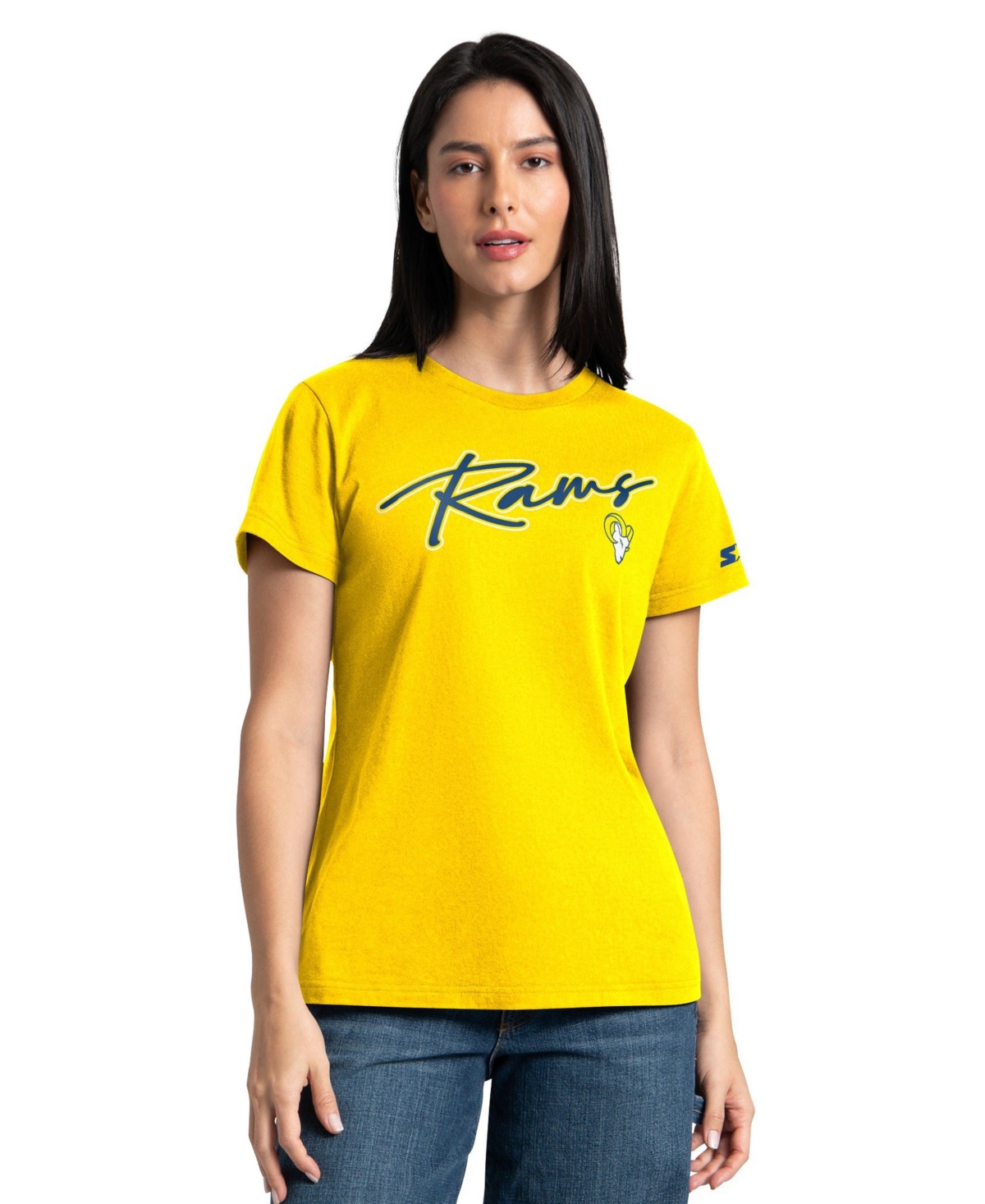 Starter Women's 2-Piece Los Angeles Rams Screen Print Graphics T-Shirts Set