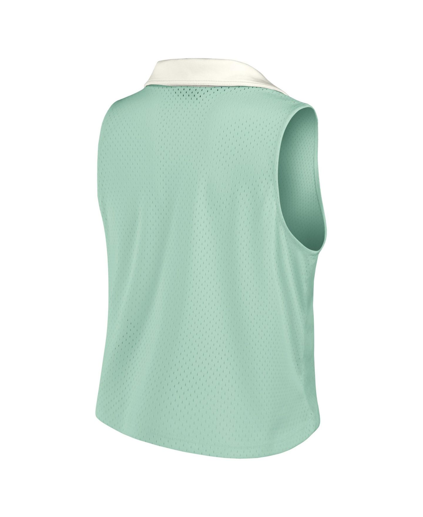 Женский топ Fanatics Miami Dolphins Studio Wellness Mesh Cropped V-Neck — фото 5