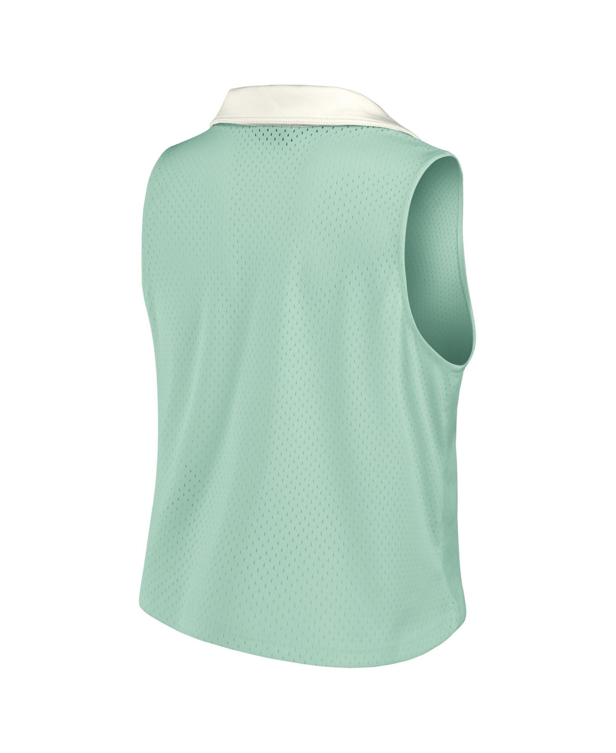 Fanatics Women's Miami Dolphins Studio Wellness Mesh Cropped V-Neck Tank Top