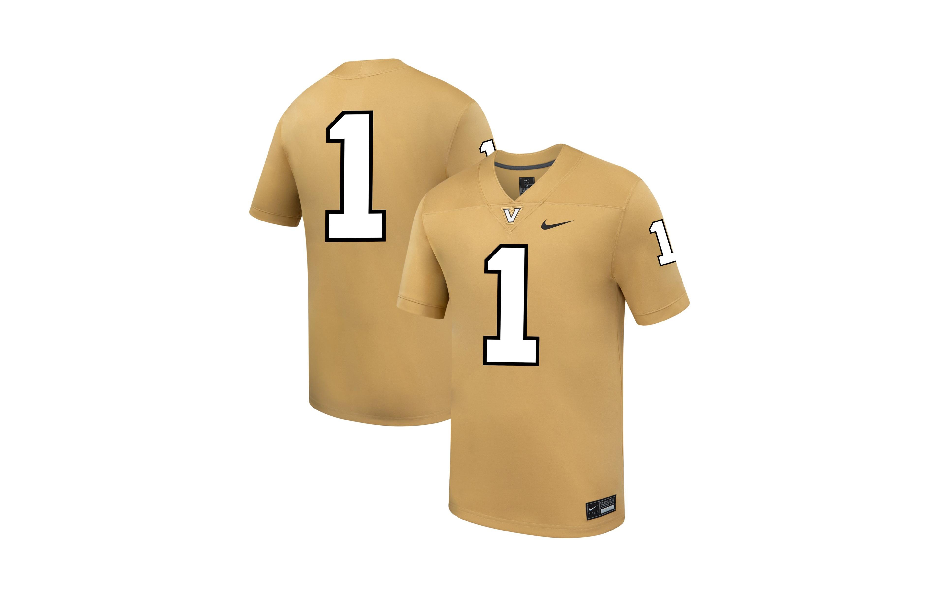 Nike Men's Vanderbilt Commodores 1 Replica Football Jersey