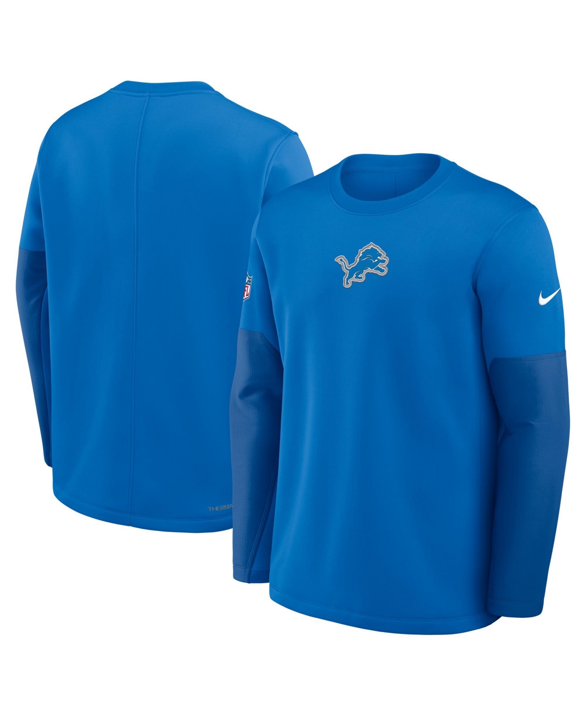 Nike Men's Detroit Lions Sideline Coaches Midweight Crew Pullover Sweatshirt