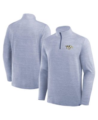 Men's Nashville Predators Clutch Boarding Mock Collar Quarter-Zip Pullover