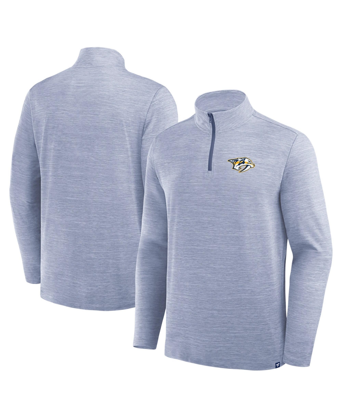 Fanatics Men's Nashville Predators Clutch Boarding Poly Quarter-Zip Mock-Collar Classic-Fit Pullover
