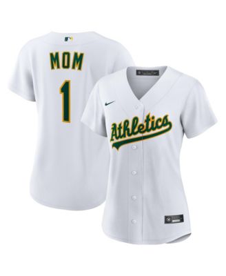 Women's Oakland Athletics 1 Mom Home Replica Short-Sleeve Jersey