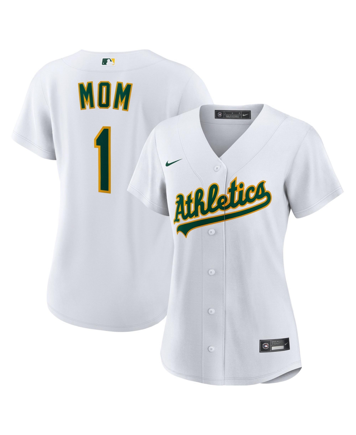 Nike Women's Oakland Athletics 1 Mom Home Replica Short-Sleeve Jersey