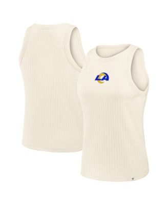 Women's Los Angeles Rams Star Play Ribbed Sleeveless Tank Top