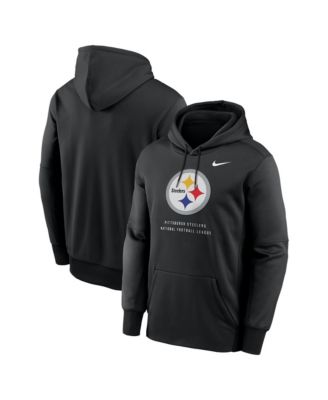 Men's Black Pittsburgh Steelers Toss Sweep Therma-FIT Hoodie