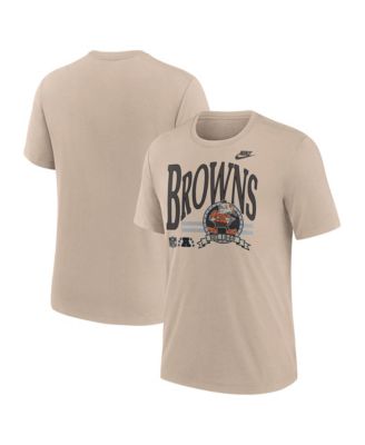 Men's Cleveland Browns Rewind Tri-Blend Crewneck Graphic T-Shirt