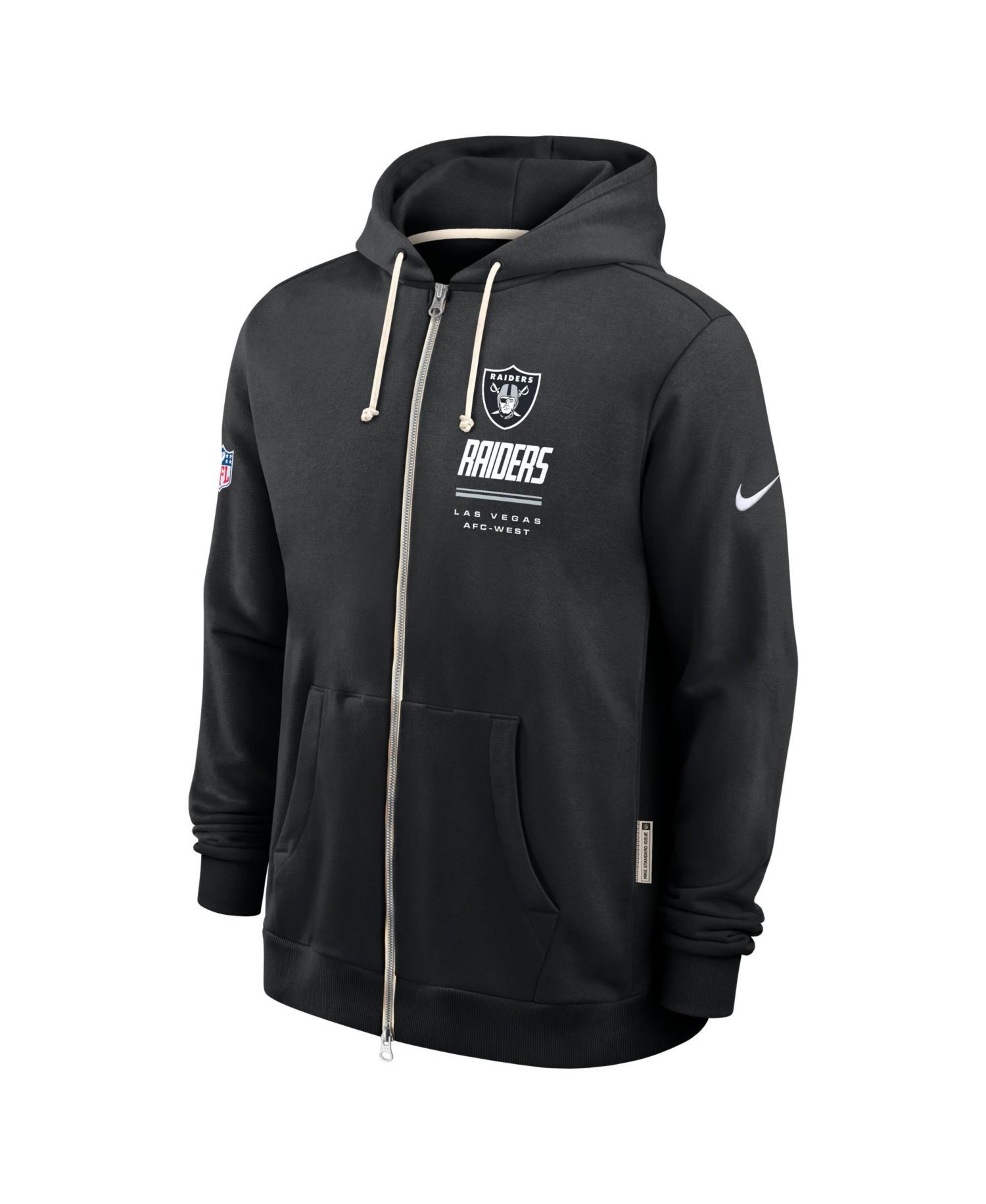 Men's Sideline Standard Issue Las Vegas Raiders Relaxed-Fit Full-Zip Hoodie