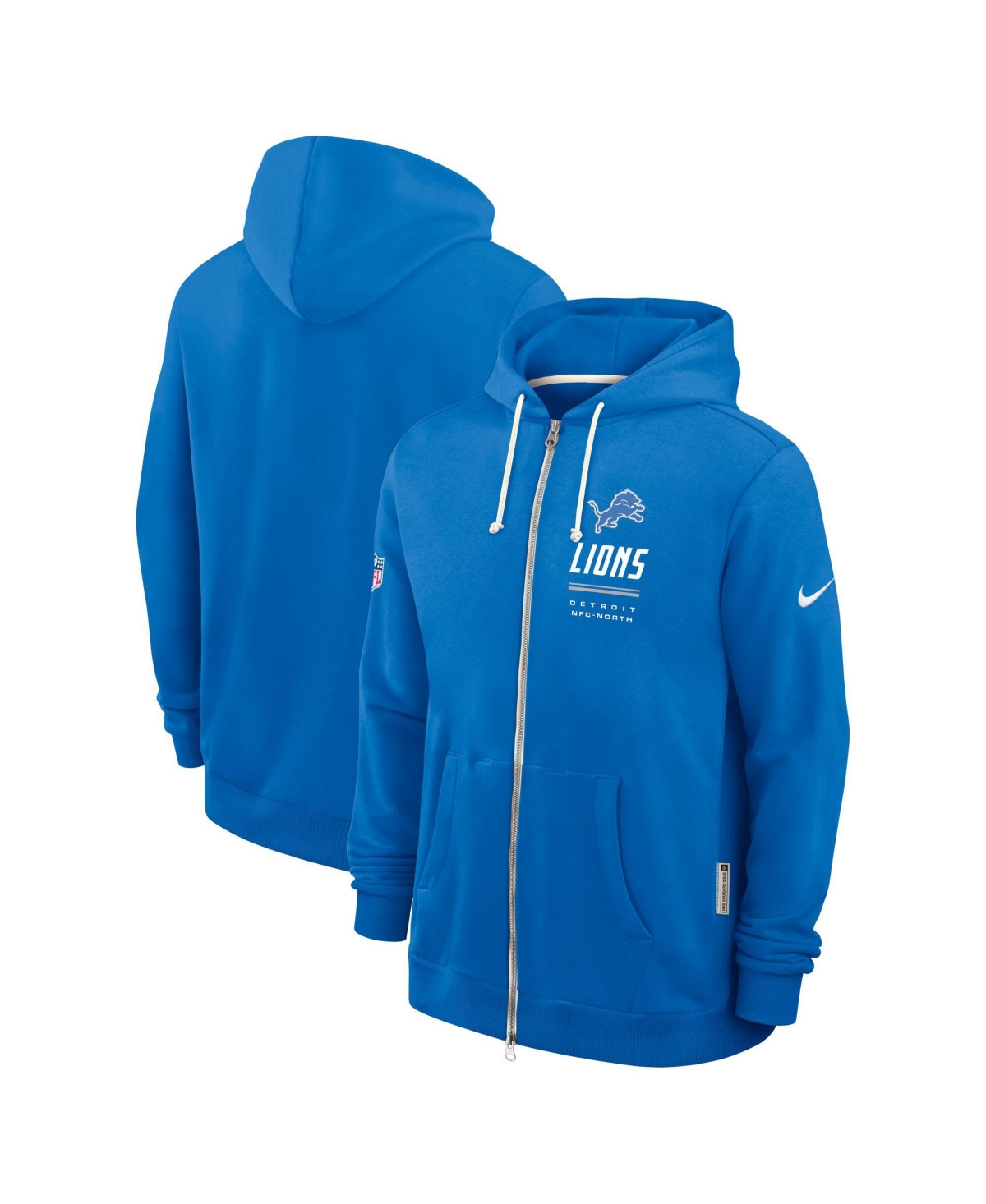 Nike Men's Detroit Lions Sideline Standard Issue Full-Zip Relaxed-Fit Hoodie