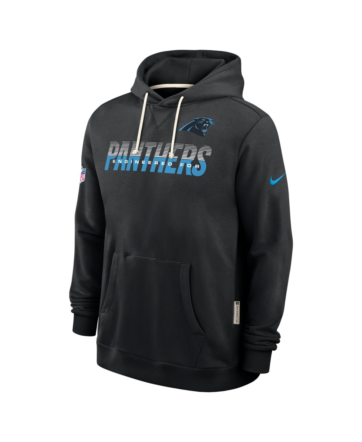 Nike Men's Carolina Panthers Sideline Standard Issue Top Prospect Dri-fit Loose-Fit Hoodie