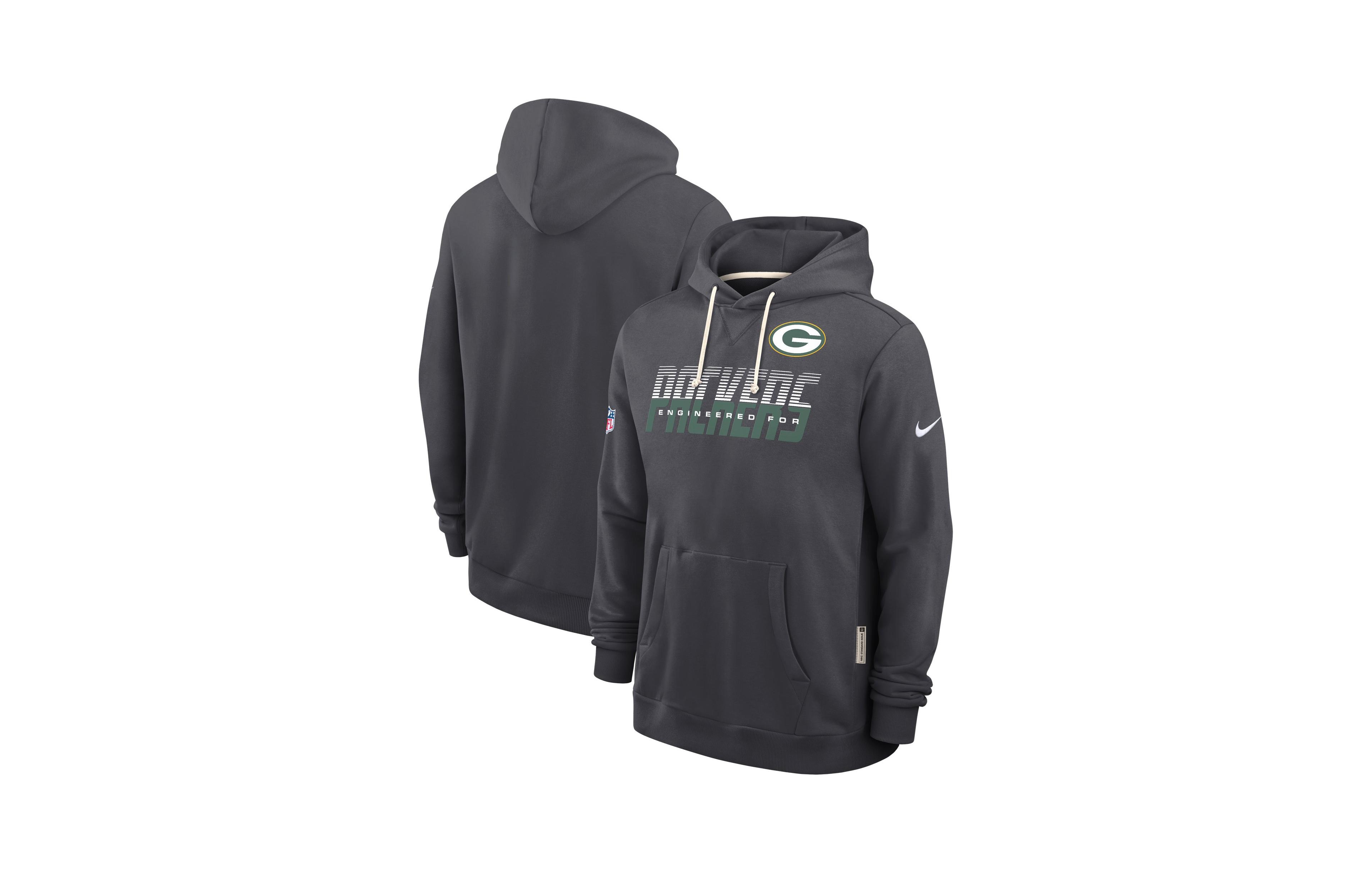 Nike Men's Green Bay Packers Sideline Standard Issue Top Prospect Pullover Fleece Hoodie