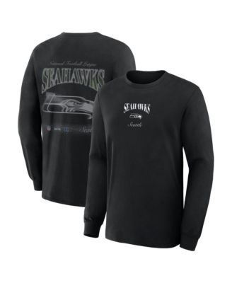 Men's Seattle Seahawks Midnight Falls Long-Sleeve Crewneck T-Shirt