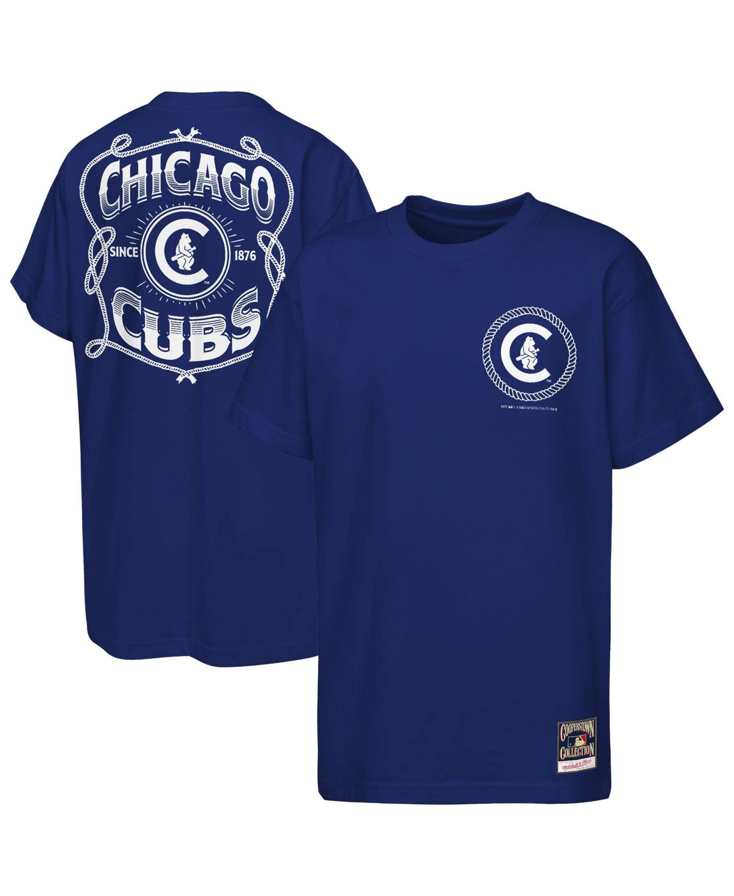 Детская футболка Mitchell & Ness Chicago Cubs Rodeo Rope Vintage-Inspired Crewneck — фото 1
