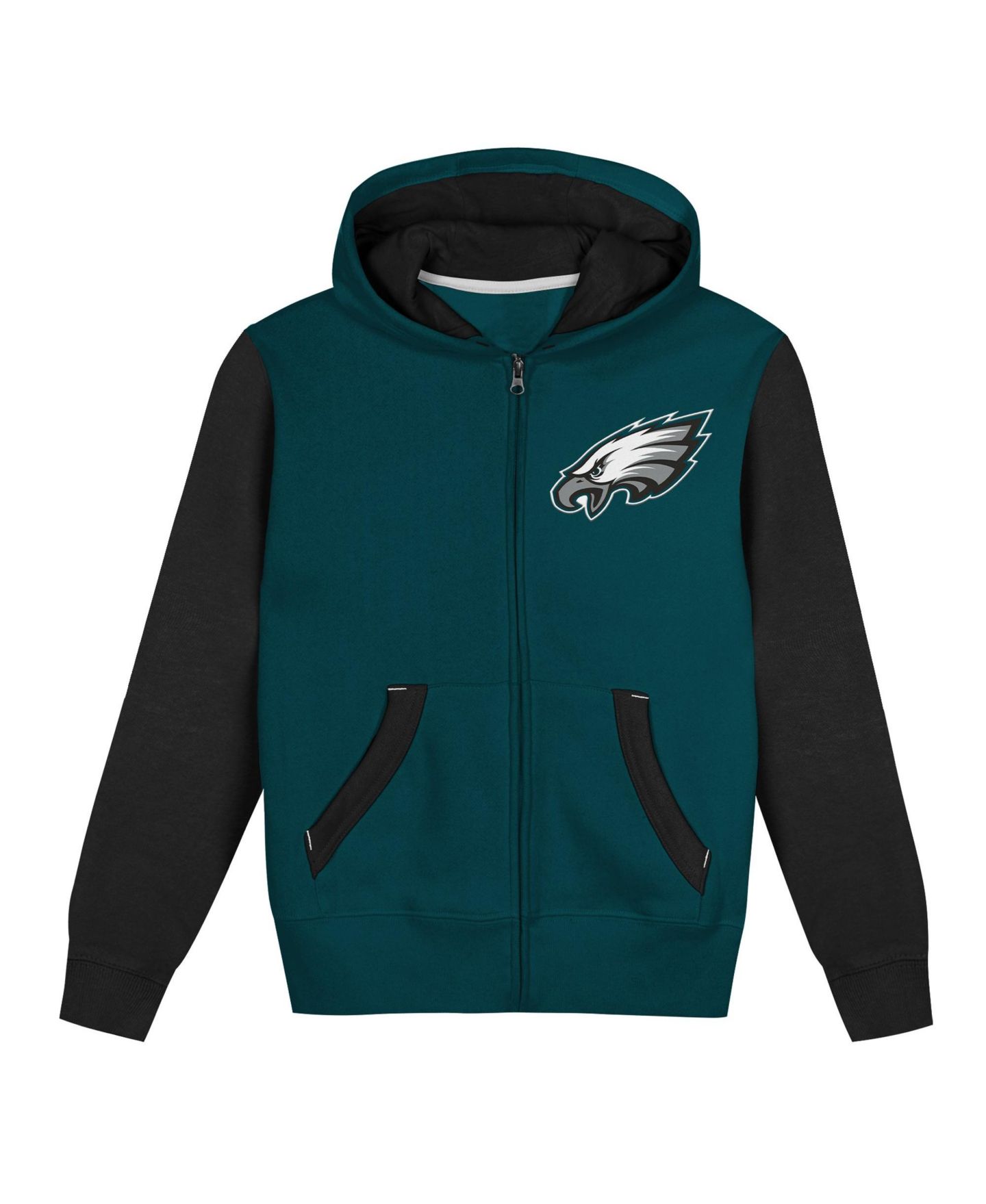 Детское худи Outerstuff Philadelphia Eagles Stadium Color Block Full-Zip — фото 2