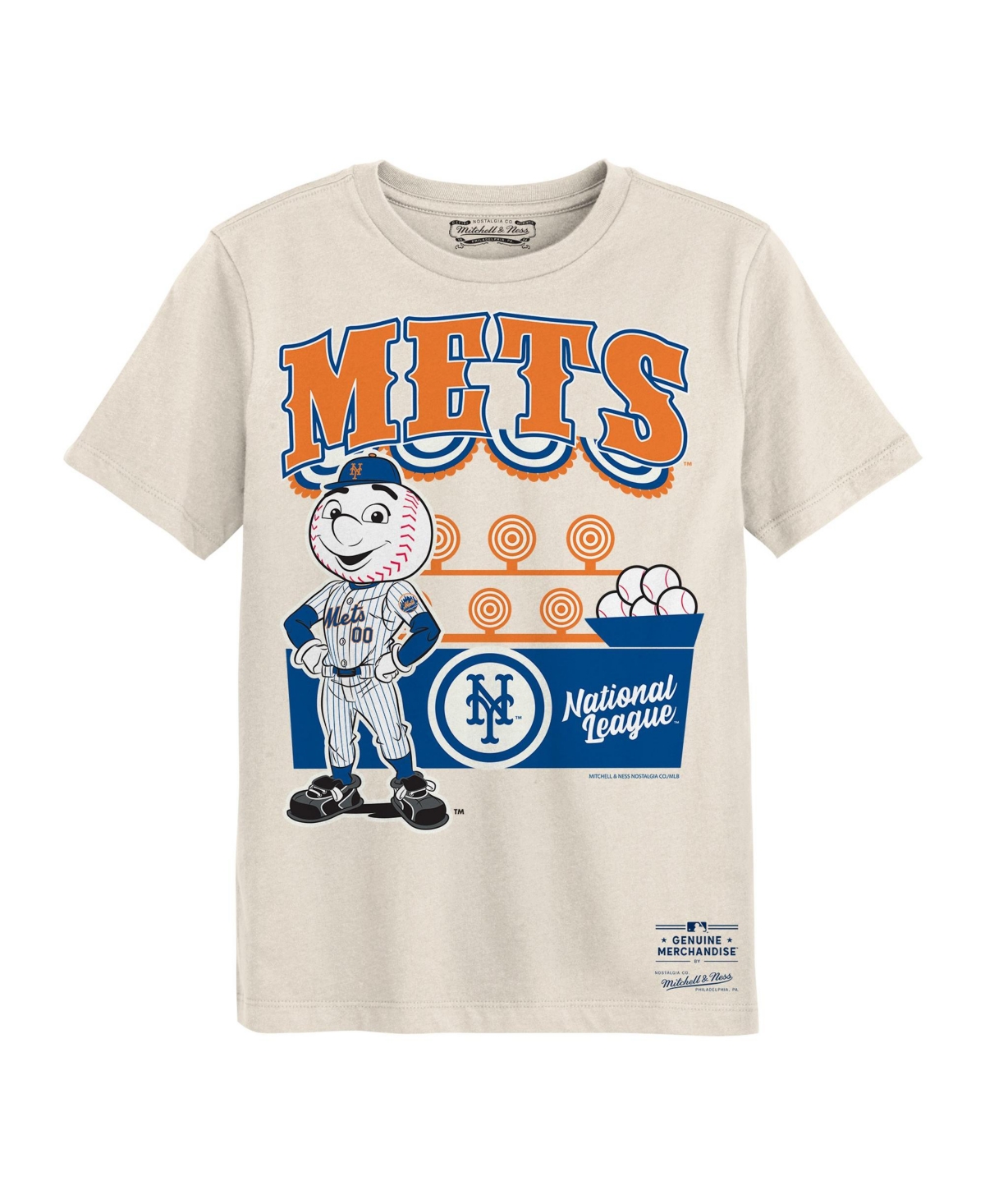Mitchell & Ness Boys' and Girls' 2T-5T New York Mets Step Back Up T-Shirt