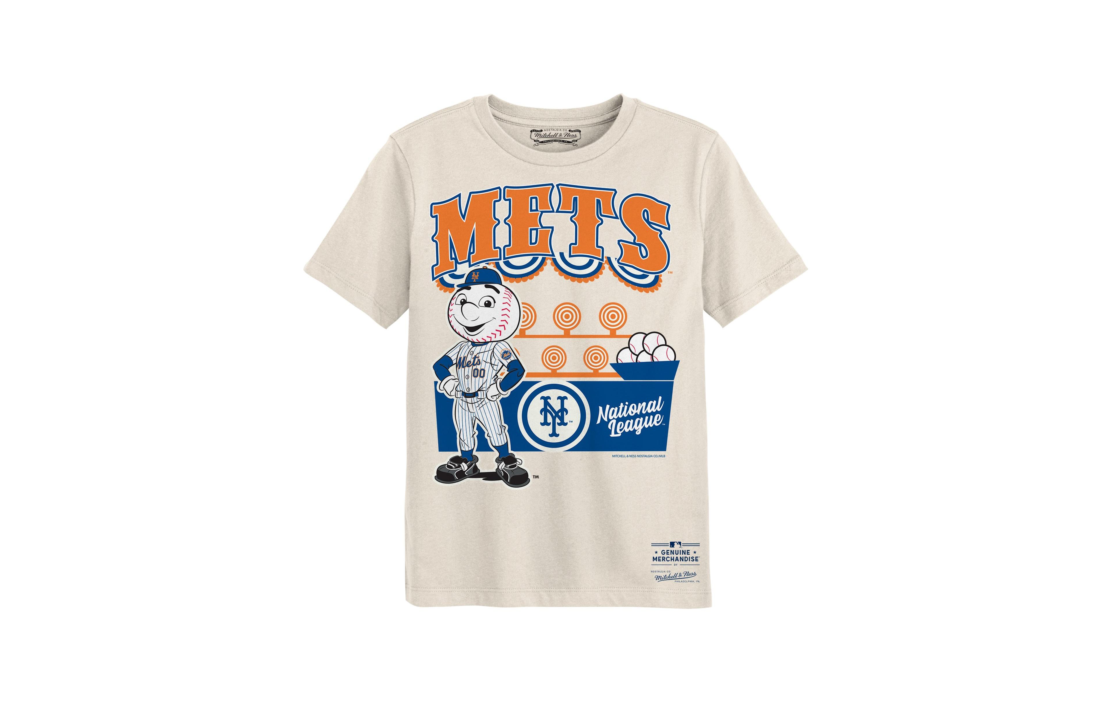 Mitchell & Ness Boys' and Girls' 2T-5T New York Mets Step Back Up T-Shirt