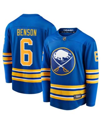 Men's Zach Benson Buffalo Sabres Breakaway Long-Sleeve Oversized Fit Jersey