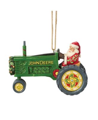John Deere Santa in Tractor Hanging Ornament