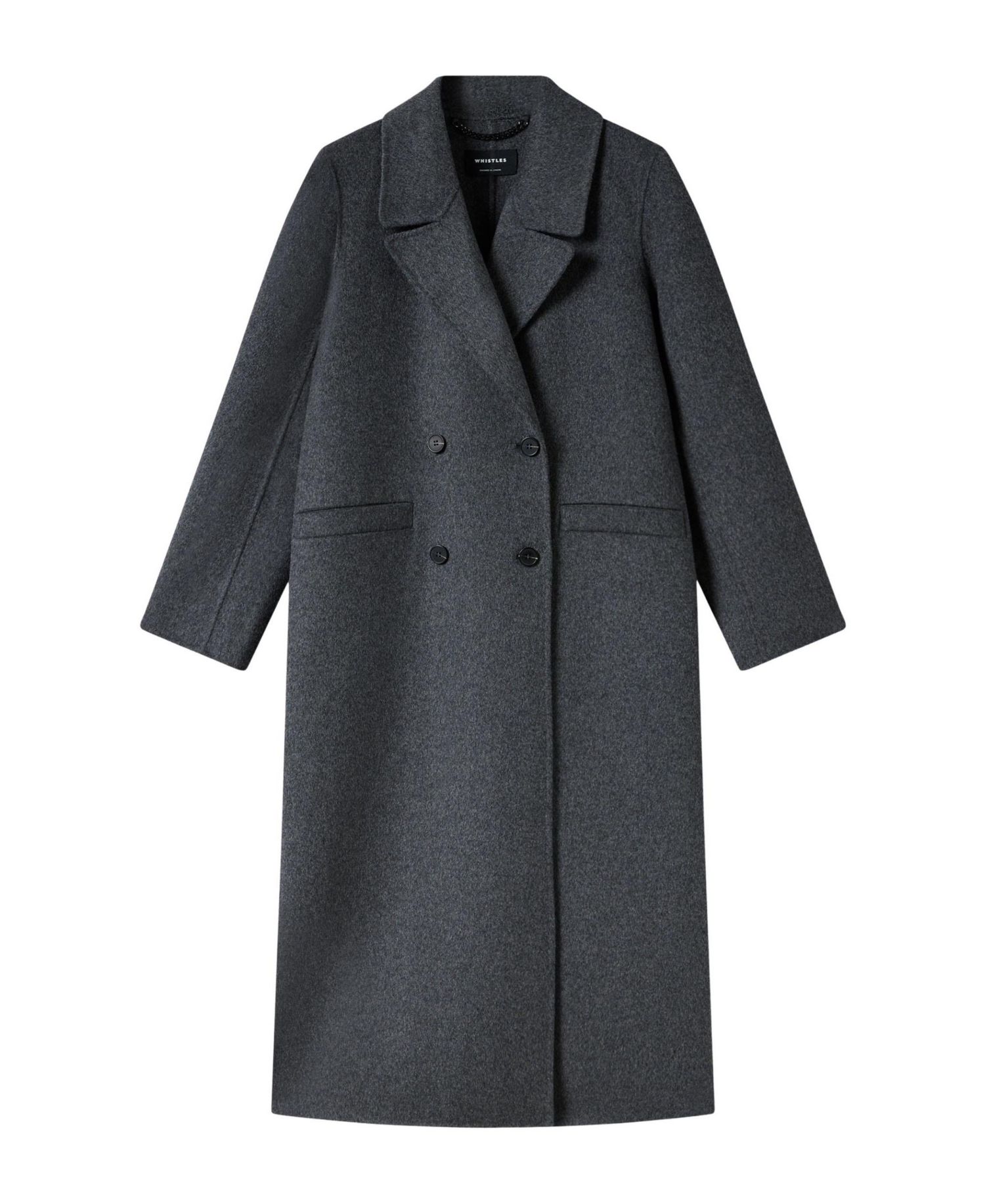 Women's Double-Breasted Relaxed Wool-Blend Coat
