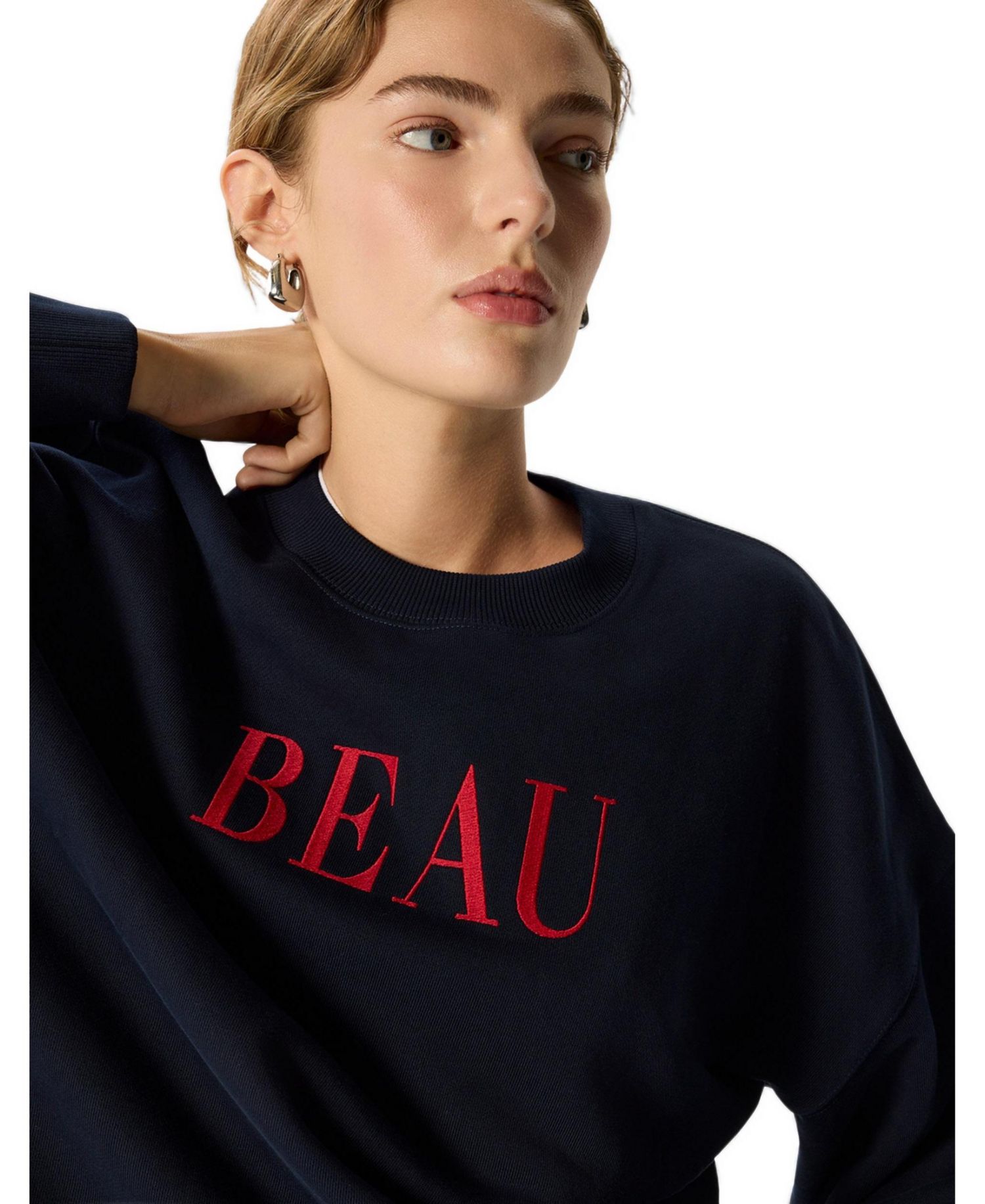 Women's Beau Cotton Oversized Crewneck Sweatshirt