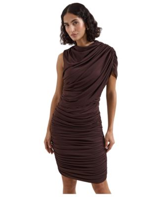 Women's Aimee Ruched Asymmetric Body-Con Dress