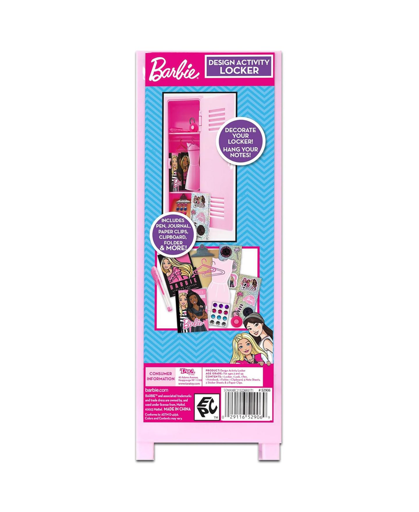 Детский игровой набор Barbie Design Activity Locker Working-Lock Playset, Ages 3+ — фото 2