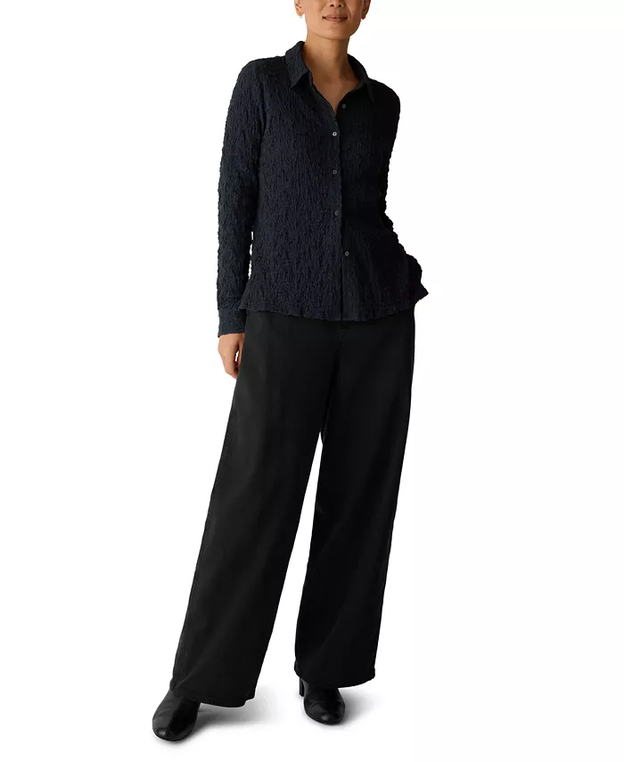 Women's Long-Sleeve Classic Collar Slim Blouse - thumbnail 9