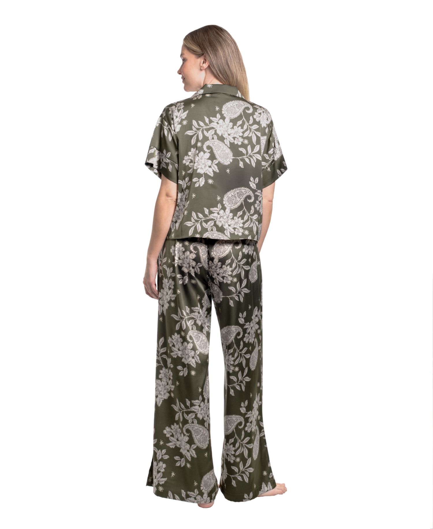Women's Paisley Pretty Satin 2-Piece Pajama Set