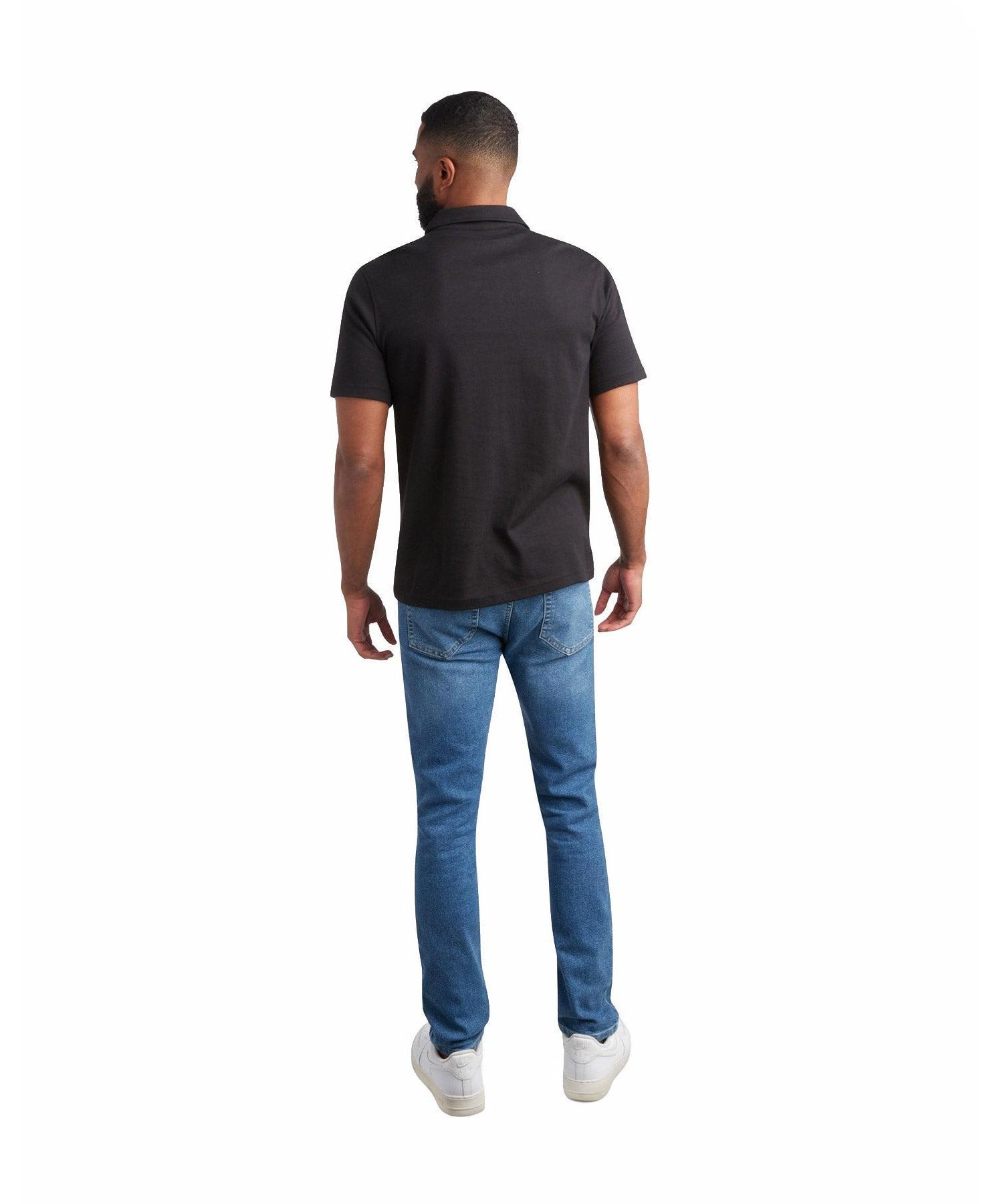 Men's Short-Sleeve Regular-Fit Cotton-Blend Polo Shirt