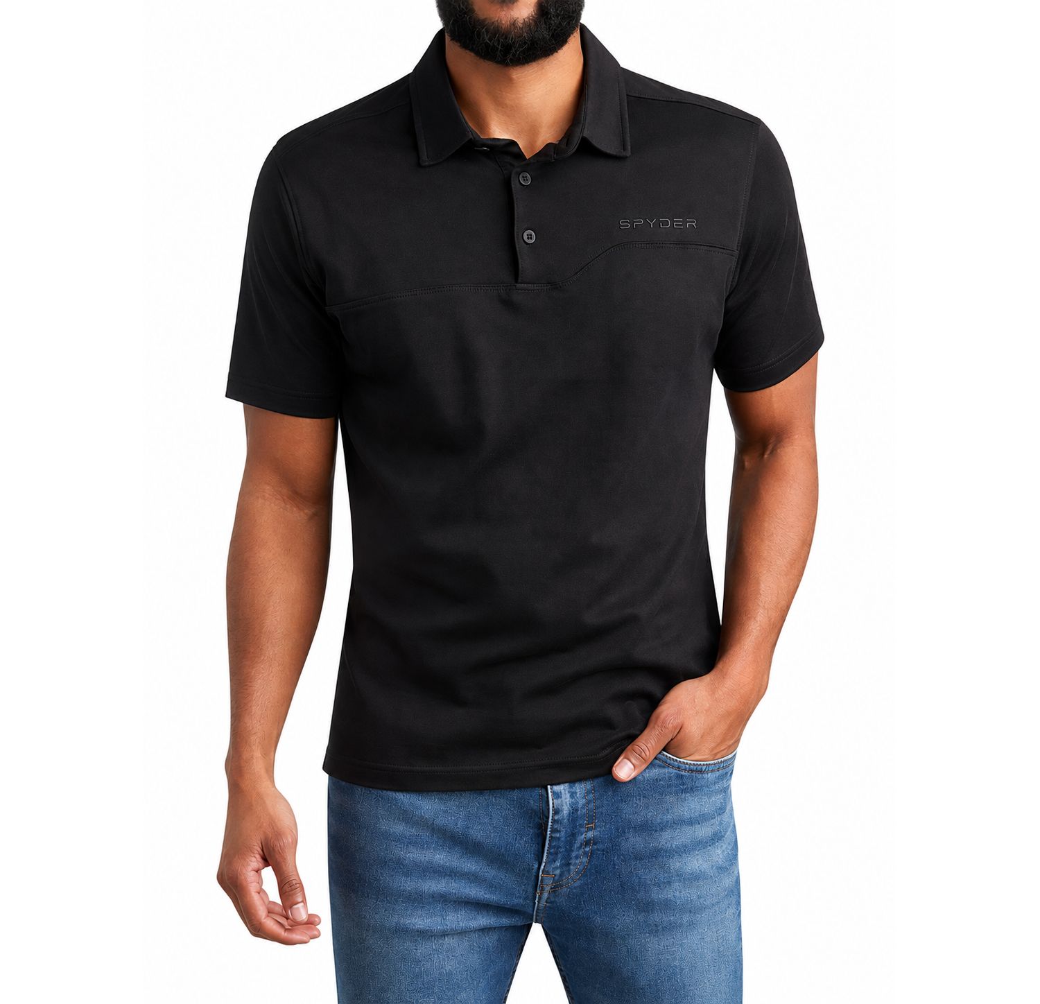 Men's Short-Sleeve Regular-Fit Cotton-Blend Polo Shirt