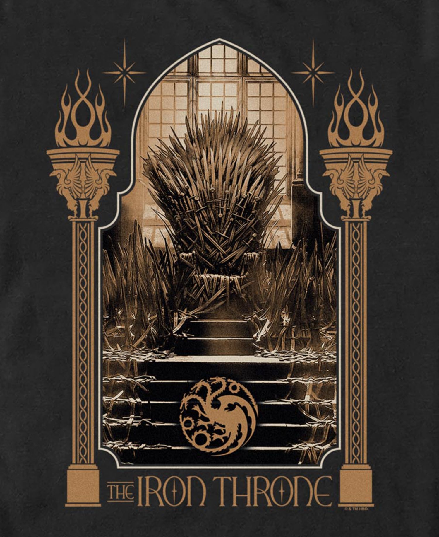 Men's House of the Dragon The Iron Throne Graphic Short Sleeve T-Shirt