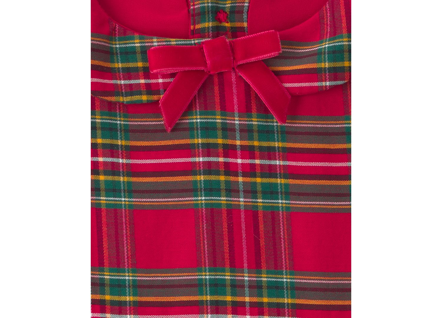 Baby Girls' Peter Pan Collar Holiday Plaid Dress and Diaper Cover, 2-Piece Set