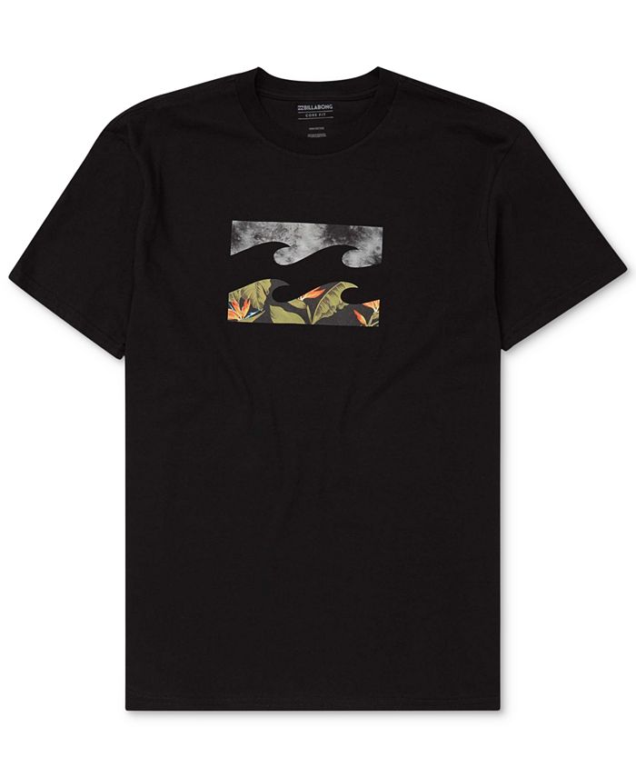 Billabong Men's Team Wave Graphic-Print Logo T-Shirt - Macy's