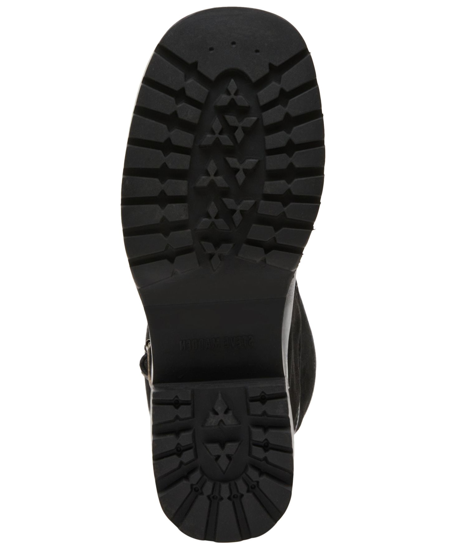 Женские ботинки Steve Madden Ramble Lug-Sole Tall Riding Boots, Regular & Wide Calf, цвет: Чёрный замшевый разноцветный — фото 5