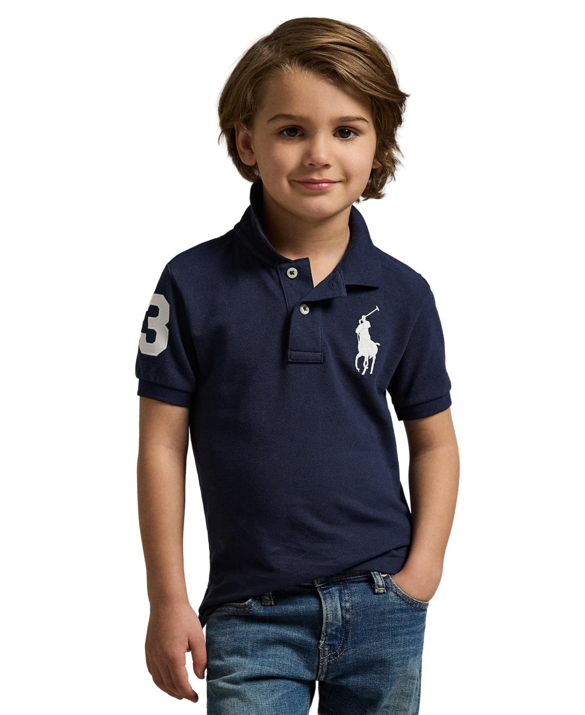 Polo Ralph Lauren Toddler and Little Boys Big Pony Cotton Mesh Polo - Refined Navy
