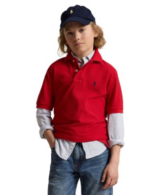 8-20 Boys' Cotton Mesh Logo Polo Shirt