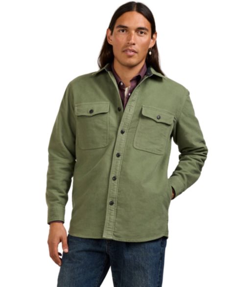 Мужская рубашка Pendleton Belmont Moleskin Long-Sleeve, цвет: Оливковый